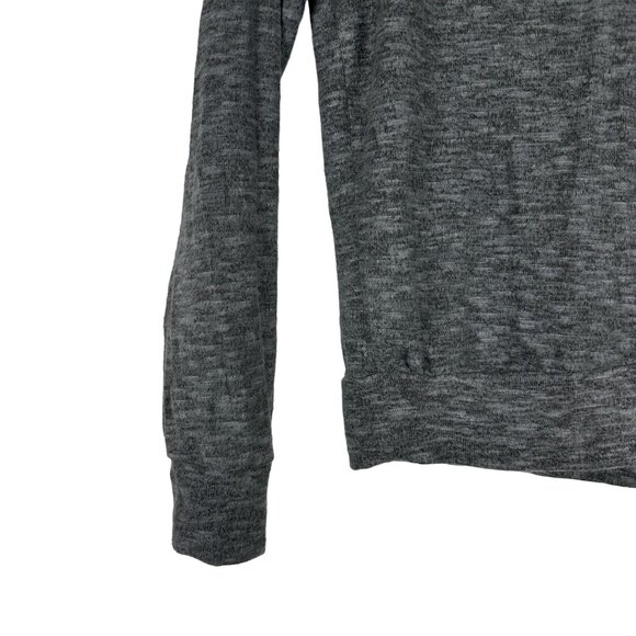 Daisy Fuentes Womens Long Sleeve Charcoal Gray Pullover Silver Stud Detail Sz L - Picture 6 of 8